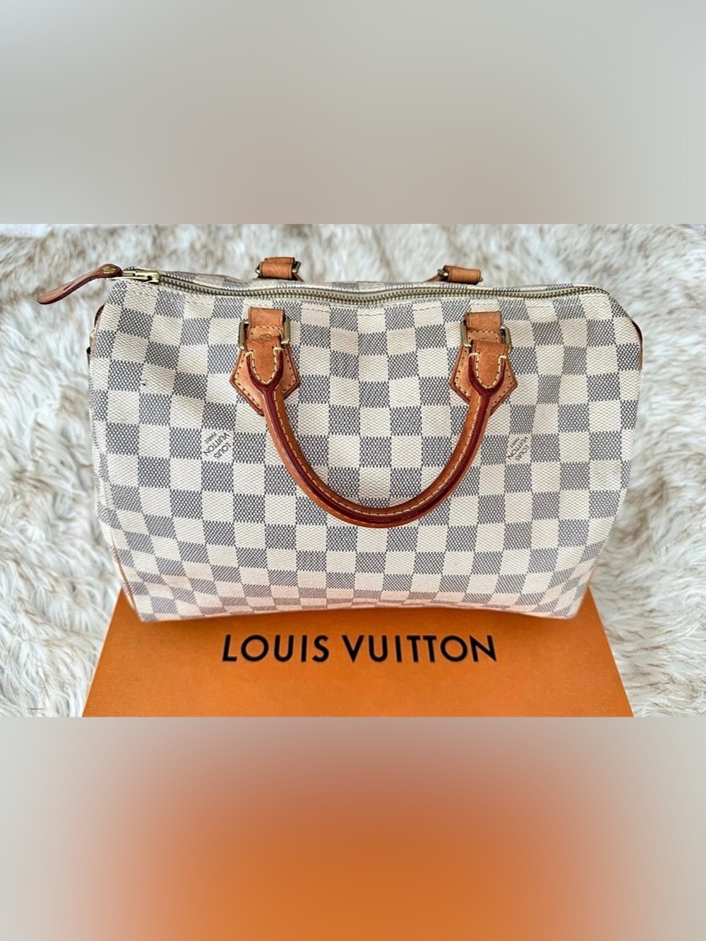 Louis Vuitton Speedy 30 Damier Azur Canvas Handbag N41370